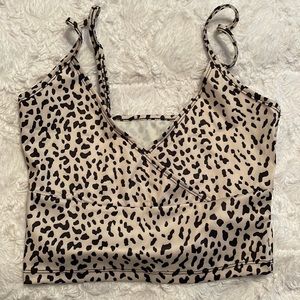 cheetah print tank top. size small. new